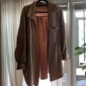 Pink free people shacket